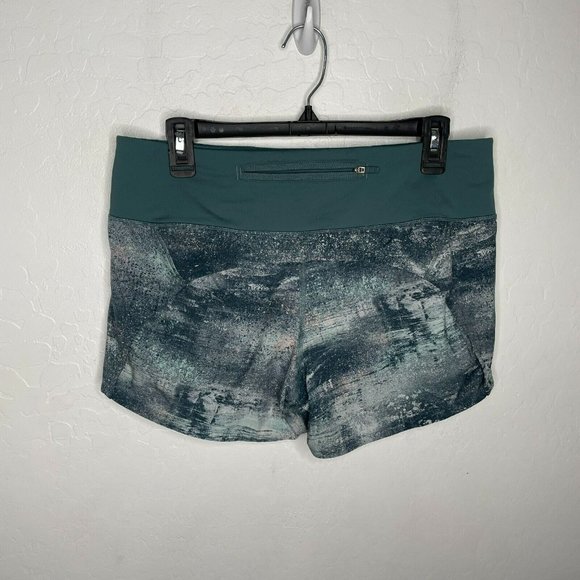 Lululemon Azurite Mint Tint Multi Mystic Green Run Times II Shorts 4" Inseam - Picture 4 of 9